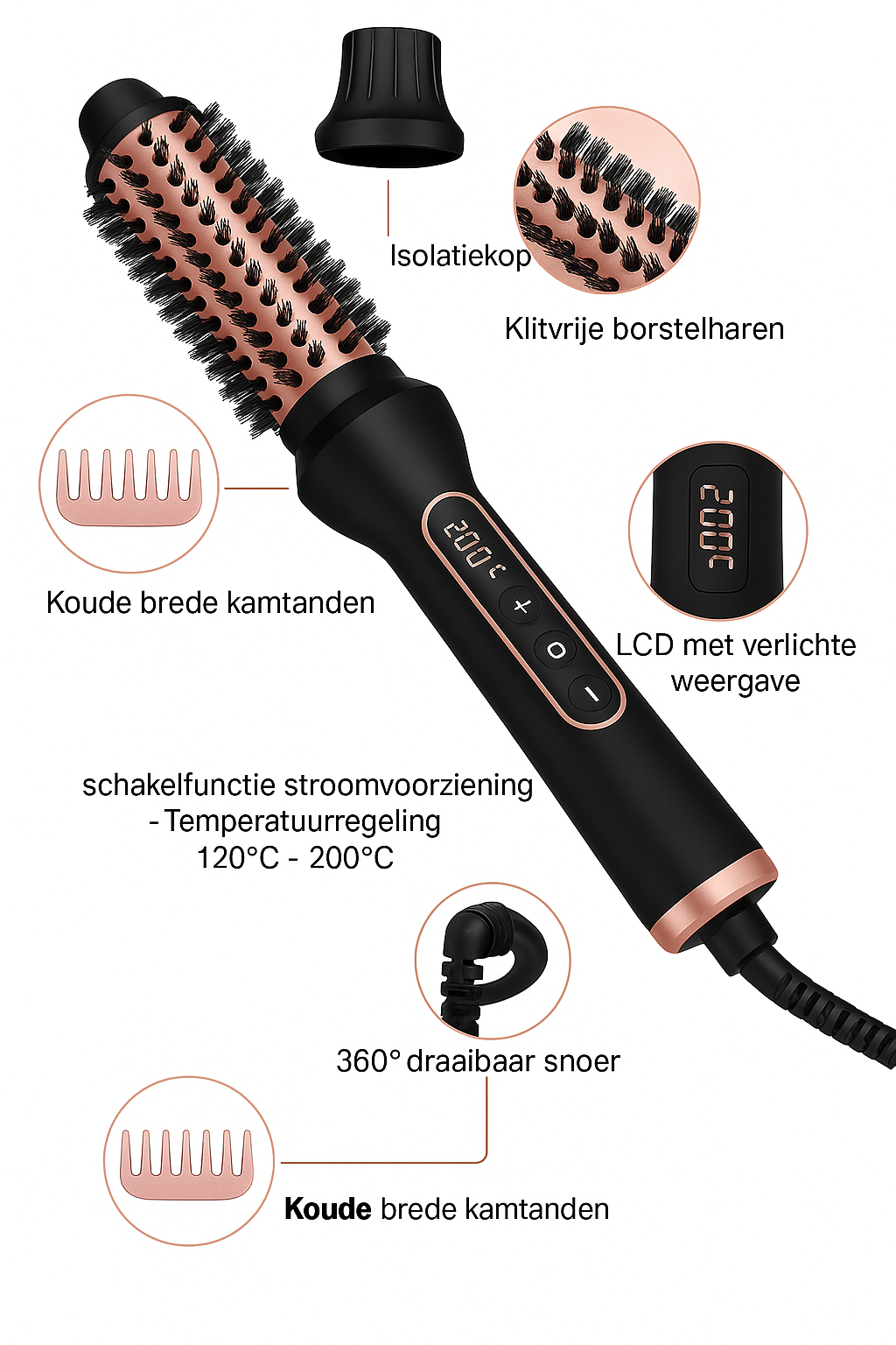 3 in 1 Keramische borstel- By Dailydry